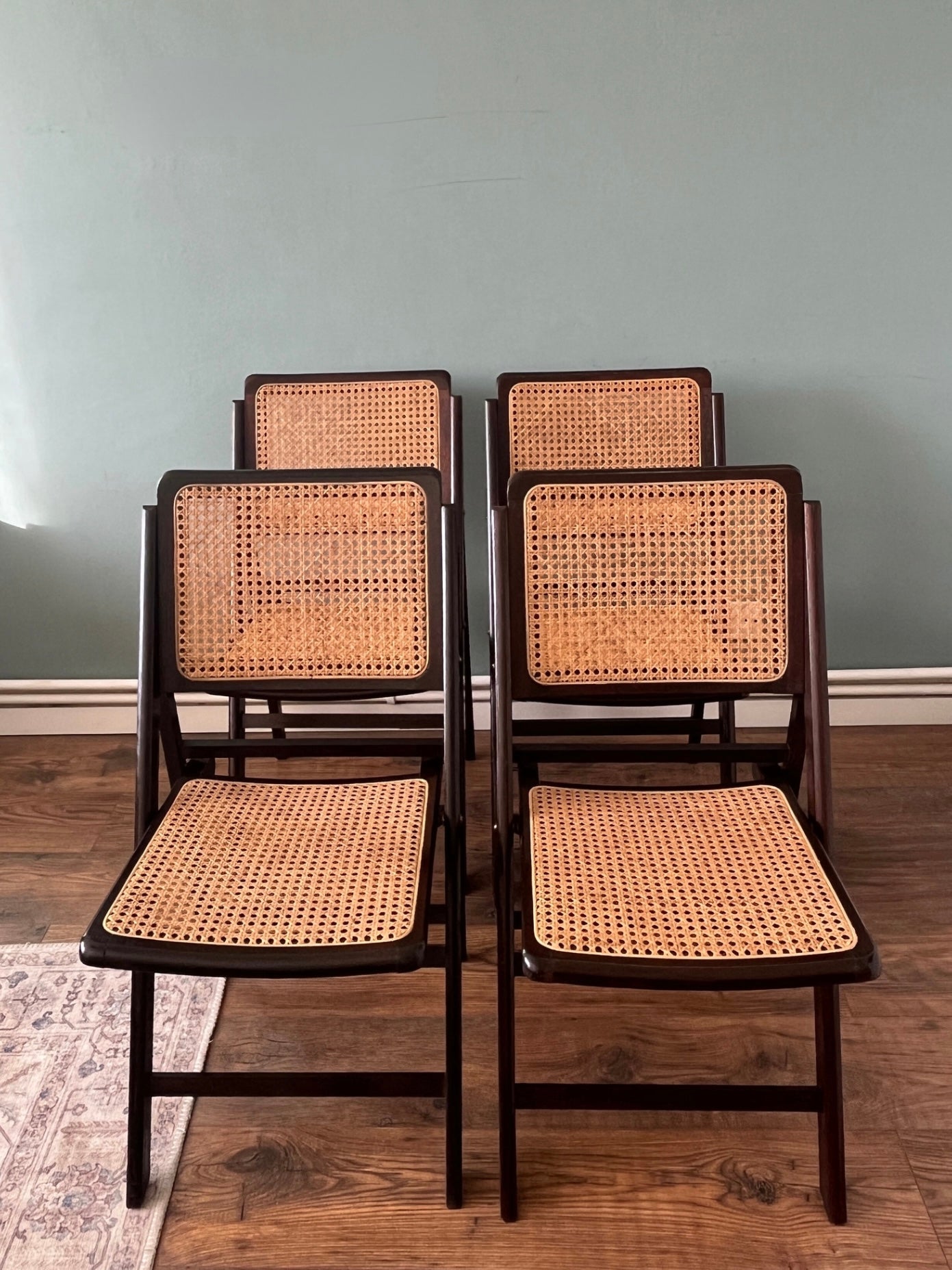 1960s Cane Folding Chairs