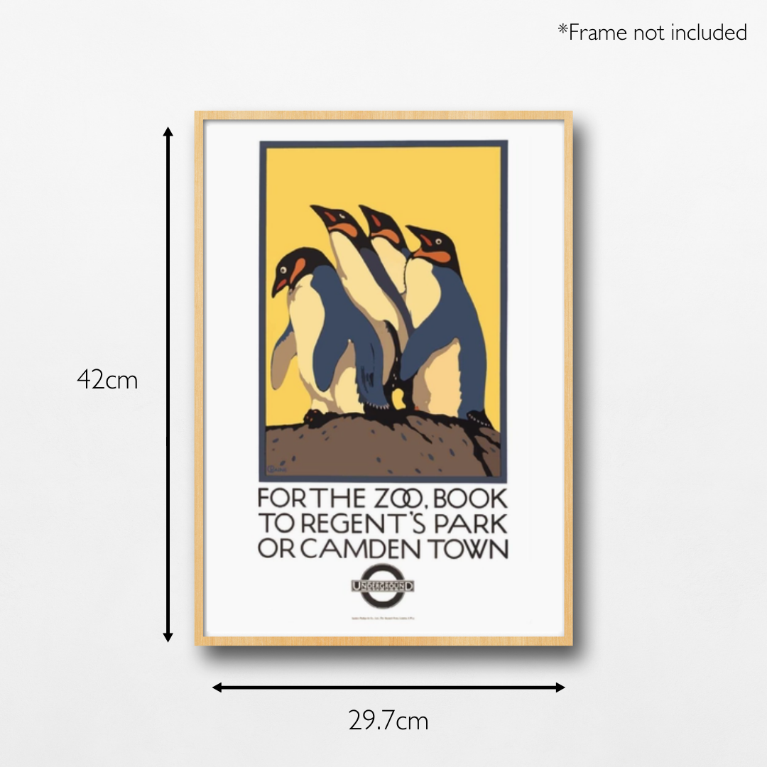 London Underground Penguin Vintage Print - A3