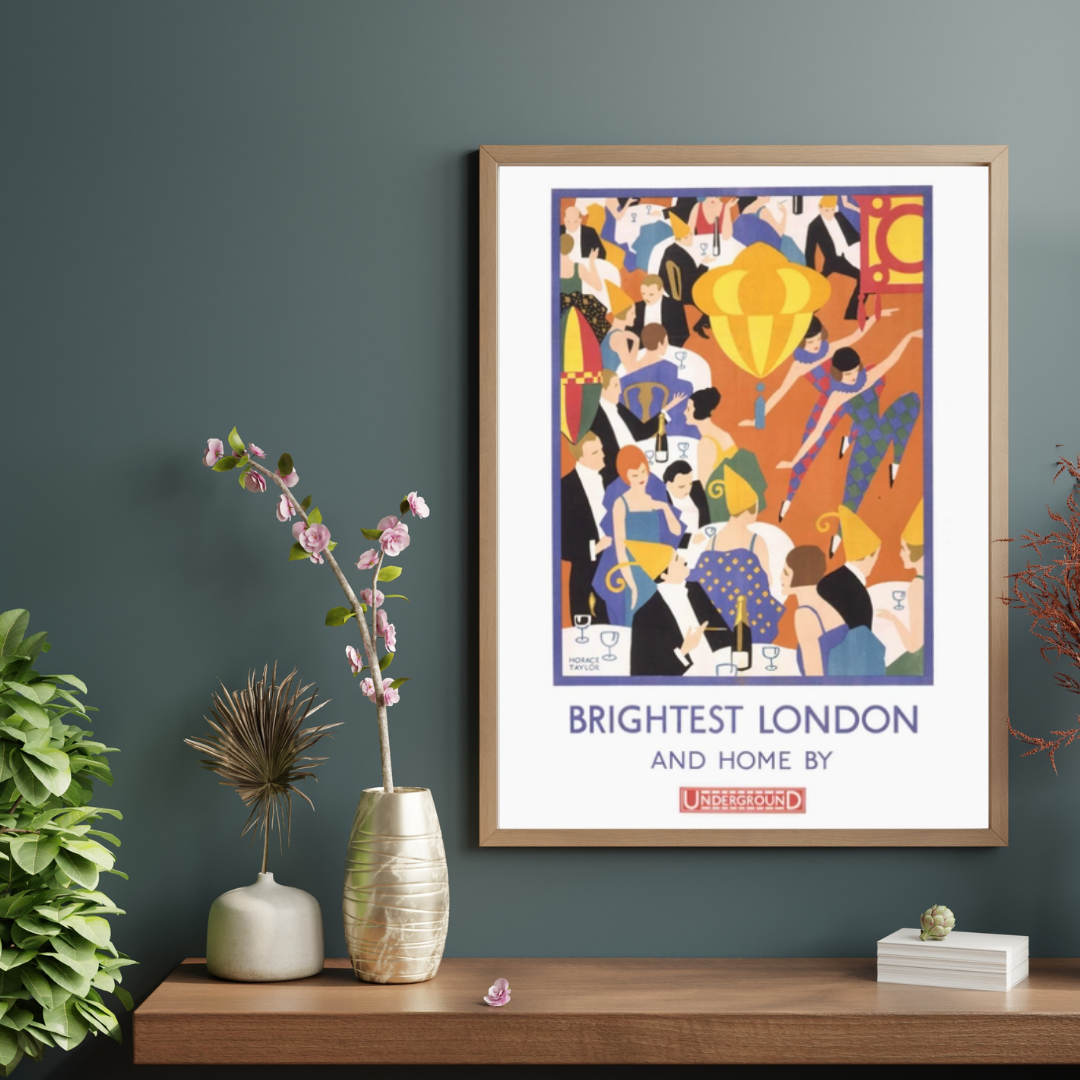 London Underground Party Vintage Print - A3