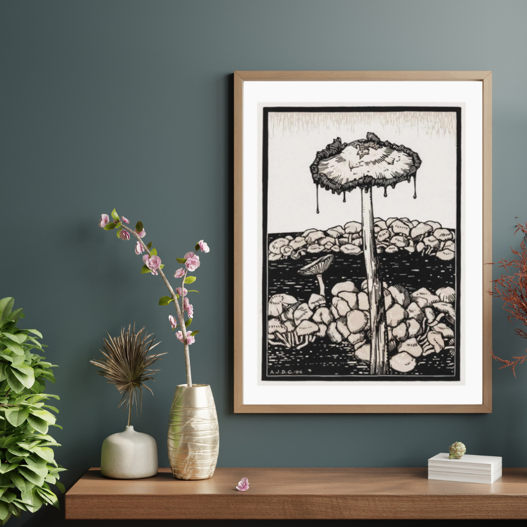 Mushrooms Julie De Graag Vintage Print - A3