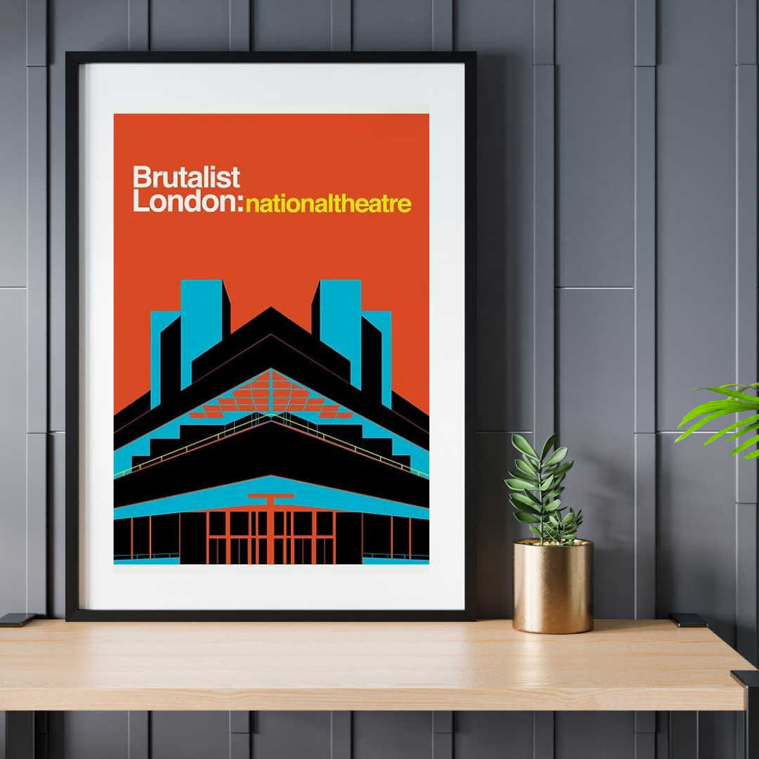 Brutalist National Theatre Print - A3