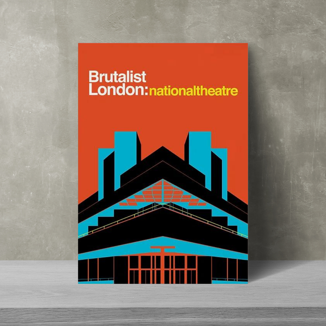 Brutalist National Theatre Print - A3