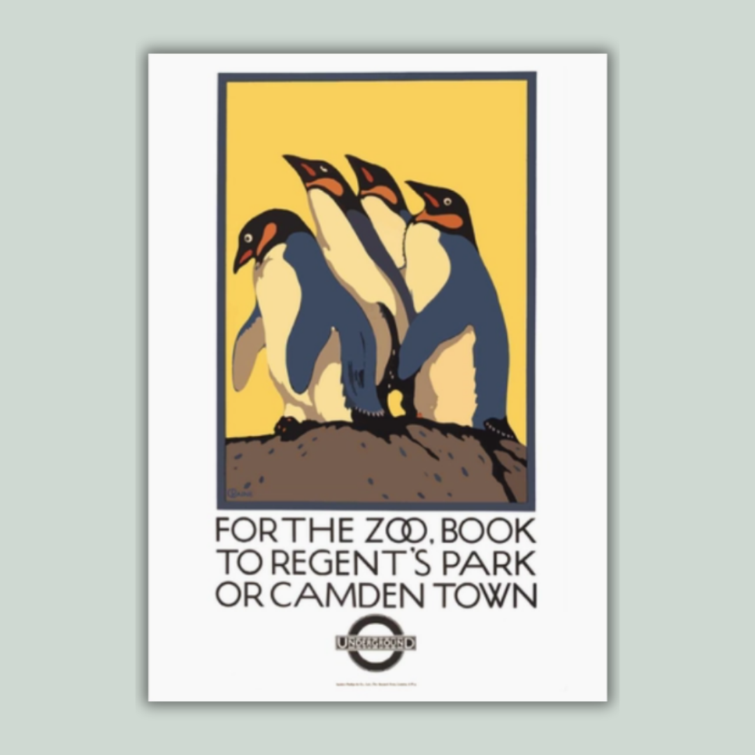 London Underground Penguin Vintage Print - A3