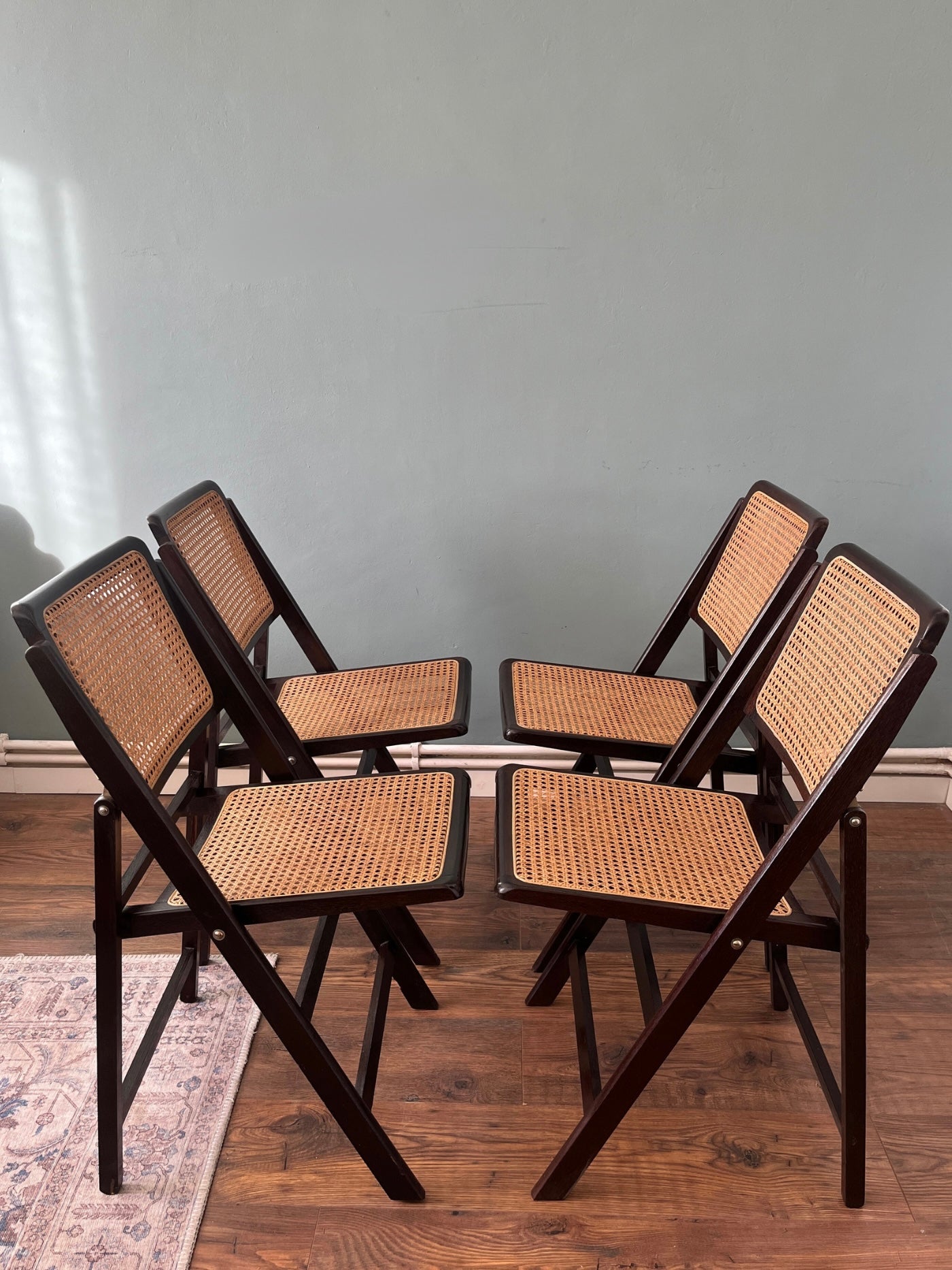 1960s Cane Folding Chairs