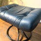 Erkones Stressless 1970s Leather Armchair & Foot Rest