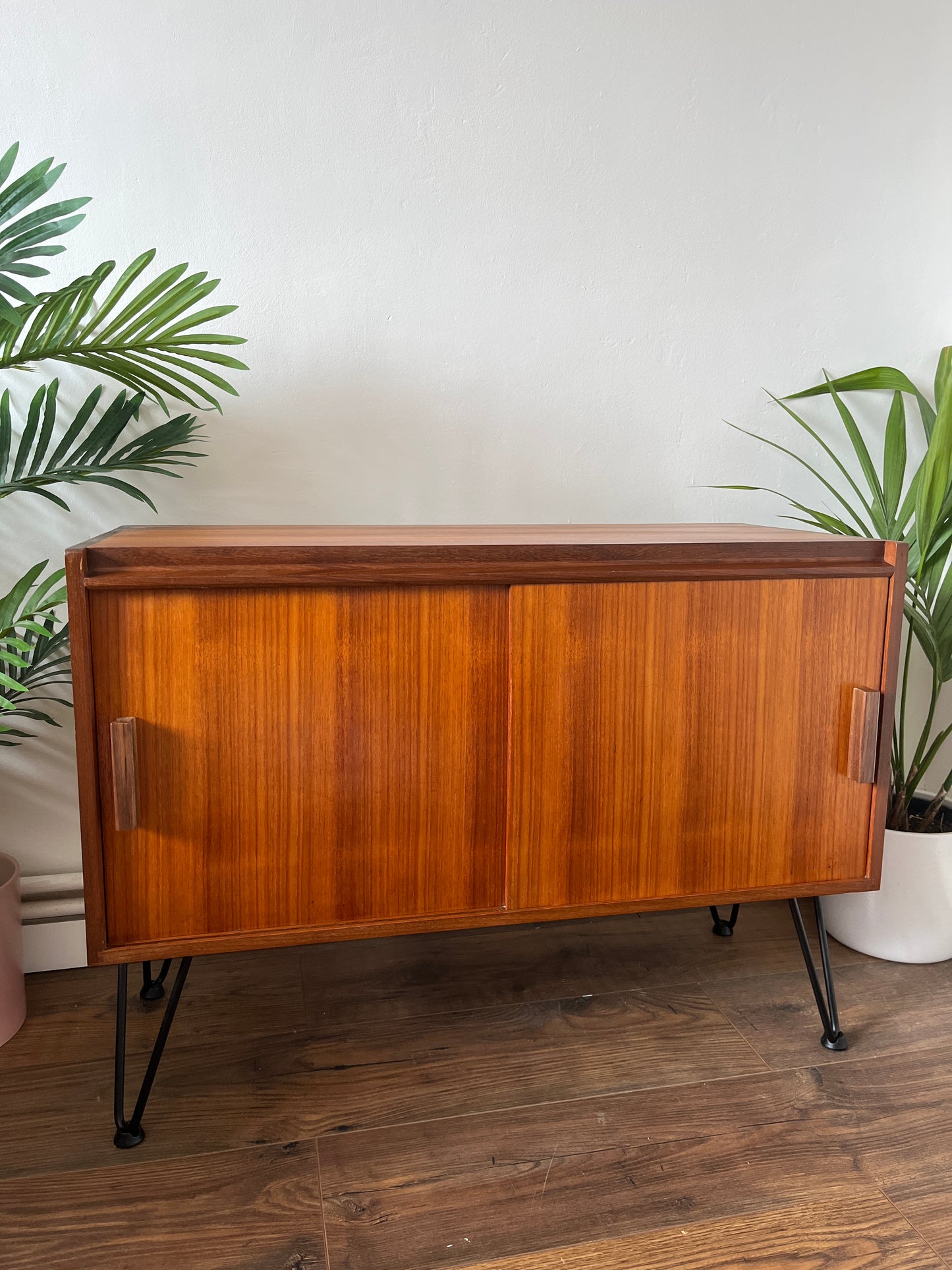 Mid Century Teak Record Cabinet