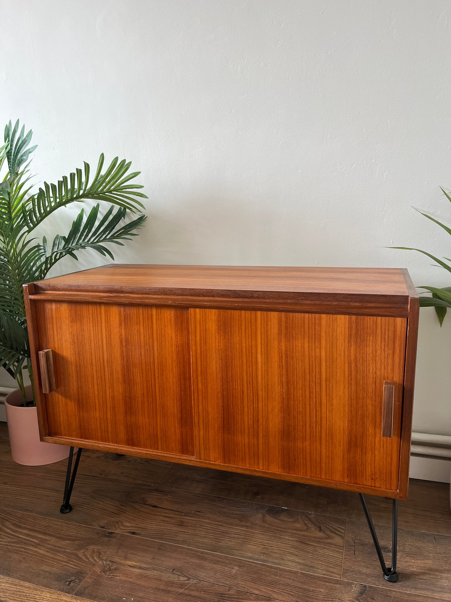 Mid Century Teak Record Cabinet